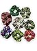Handmade Multicolored Assorted Print Elastic Hair Tie Scrunchie Set of 8