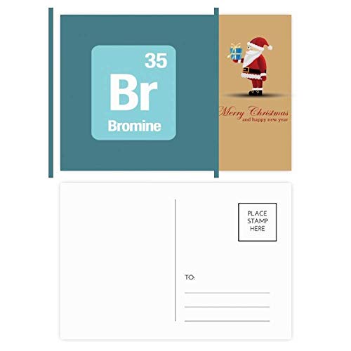 Lot de 20 cartes postales Br Bromine chimie, cadeau Noël idéal