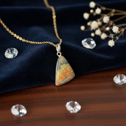 Pendentif abeille argent 925 avec chaîne câble et pierre trilon - 4
