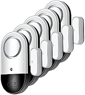 120 DB Loud Door and Window Open Alarm Sensor 5 Pack for Kids, Dementia Patients Safety, Wireless Security Alarms Keep Your Home, Pool, Cabinet, Business Safe