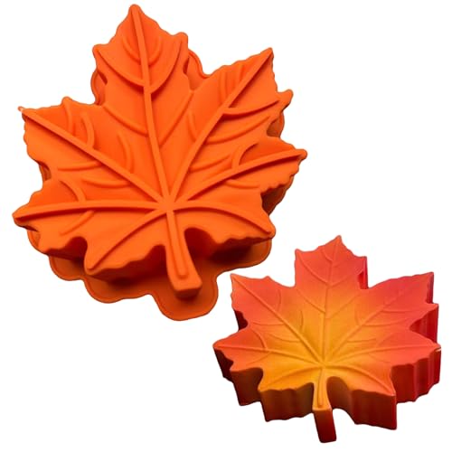 Fall Silicone Cake Mold Maple Leaf Molds for Baking Thanksgiving Baking Mold, Autumn Maple Leaf Shape Cake Pan for Ice Cube Candle Soap Mousse Cake, Jelly Desserts Making