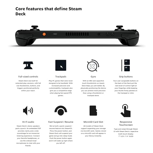 Image of Valve Steam Deck OLED Handheld Console - 512GB (Black)