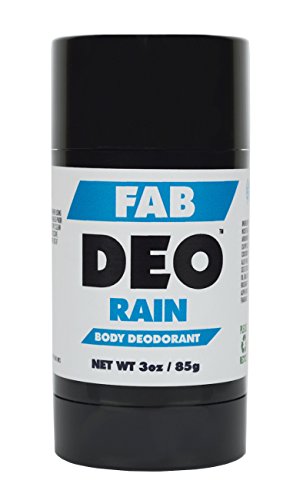 FabDeo RAIN Natural Deodorant 3 oz - Vegan and Cruelty Free - No Sulfurs or Heavy Metals - America's Favorite