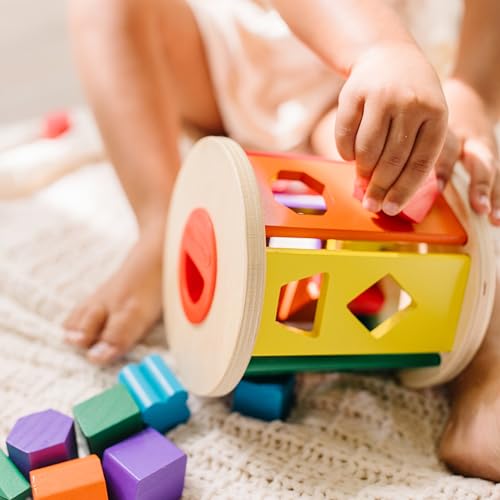 Melissa & Doug Match and Roll Shape Sorter - Classic Wooden Toy - image 7