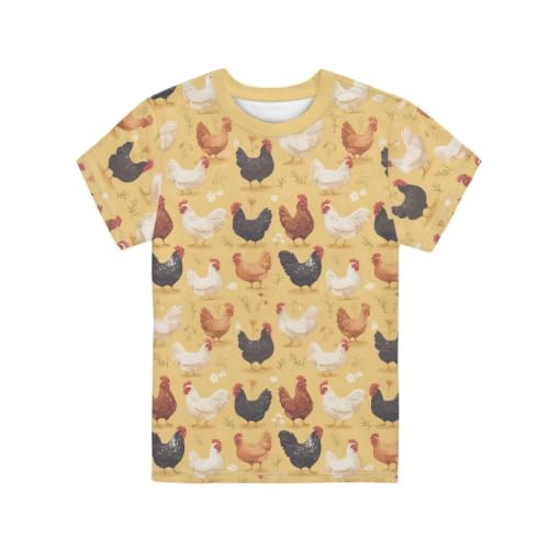 Image of Novelty 3D Graphic T Shirts for Kids Crew Neck Funny Animal Print Short Sleeve Girls Tshirts 3-16 Years
