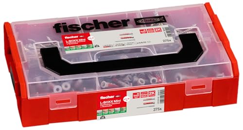 fischer L-Boxx Mini DuoPower und DuoSeal, 275-teiliges Dübel- und Schraubenset, 6-10 mm...