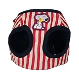PEANUTS スヌーピーハーネス ヒッコリー レッド 犬用 SS