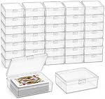 APACALI 30PCS Playing Card Case Clear Plastic Gaming Game Card Holder Organizer, Snaps Closed Clear Card Box Small Hard Plastic Card Storage Box, Empty Trading Card Storage Box 3.8x2.7x0.94 Inch