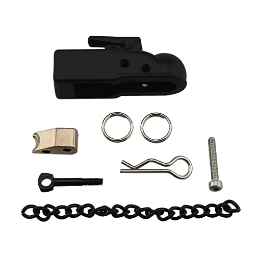Ruiwaer Climbing car Trailer Attachment kit Metal Hitch Trailer Hook Ball Buckle Simulation Link Component Compatible with 1/10 Scale RC Crawler Car, Black