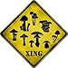 SMART BLONDE Mushrooms Xing Novelty Metal Crossing Sign CX-132