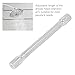 12.8cm/5.04in Adjustable Shower Head Extension Arm - Stainless Steel Stretchable Shower Arm with Rotating Swivel Flange for Wall Mounted Bathroom Shower Head
