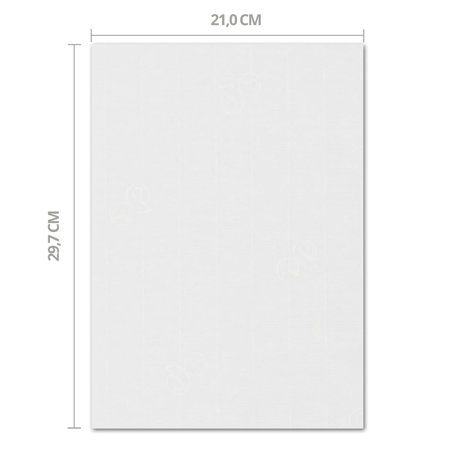 ARTOZ 50 x papier do majsterkowania – białe kwiaty – DIN A4 297 x 210 mm – 220 g/m² – szlachetne prążkowanie – wysokiej jakości papier ozdobny, do dokumentów, karton do majsterkowania