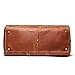 Leathfocus Leather Travel Duffel Bag, Mens Classic Gift Leather Weekend Bag Overnight Full Grain Retro Sport Gym Carry on Luggage YKK Zipper (Brown)