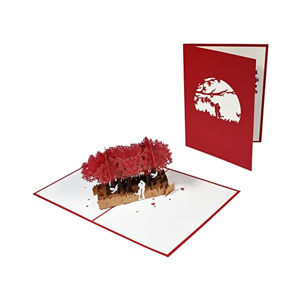 Magic Ants Tarjeta de arce – Tarjeta pop up amor – Tarjeta de San Valentín – Tarjeta de cumpleaños 3D – Tarjetas de… - Imagen 8