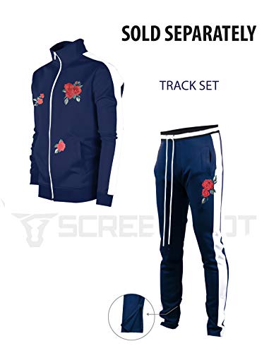 Image of SCREENSHOT-TRACK JACKET Mens Urban Hip Hop Premium Track Jacket - Slim Fit Side Taping Sportswear Urbanwear Streetwear Top