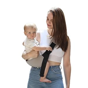 Baby Sling Carrier Newborn to Toddler,Ergonomic Sling Carrier with Adjustable Strap,Lightweight,Portable,Breathable,Soft Padding,Baby Hip Seat Carrier 7-45 Lbs,Grey