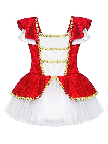 Disfraz completo para niña Ringmaster Circus 4T rojo miniatura 3