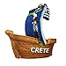 Produktbild 3D-Segelboot von Kreta, Griechenland, kreative Desktop-Dekoration, Ornament, Statue, Touristen-Souvenir, Geschenk