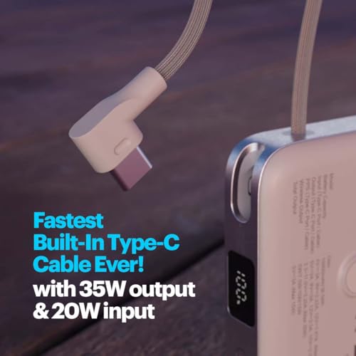Image of Stuffcool Odin 10000mAh Qi2 MagSafe Powerbank with 15W Wireless Charging, 35W PD Wired Output, Built-in Type-C Cable, Stand, Digital Display, for iPhone, Pixel, Samsung, AirPods