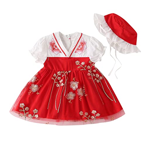 Image of Kids Baby Girl Chinese Cheongsam Dress Qipao Classical Dress Outfit Set Cloths Infant Floral Prints Princess