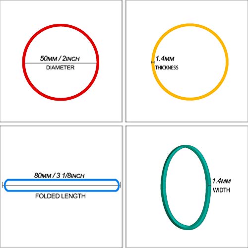 400PCS 50mm Color Rubber Bands Durable Multi-Color Rubber Bands Office Supplies Stretchable Rubber Bands Stationery Supplies 2 Inch Rubber Bands - Thumbnail 3