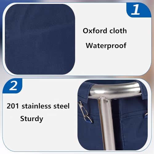 Grand panier à linge industriel à roulettes de 10 cm robuste et imperméable - 5