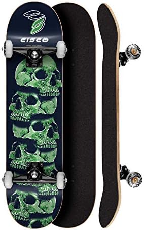 Skate Montado Profissional Cisco Skull Green 7.75" - Abec 7