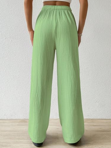 Image of Shasmi Women's Trousers | Wide Leg Casual Pants Featuring a Relaxed Silhouette | Secure fit for All-Day wear | Convenient Side Pockets | Straight-Leg Cut | Elegant Design | Premium (157)