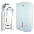 New Upgraded Propane Tankless Water Heater, 4.76GPM 18L 119,500 BTU Indoor, Premium Curved Tempered Glass Panel,Instant Hot Water with Fahrenheit Digital Display,Low Pressure Activation,with Vent Kit