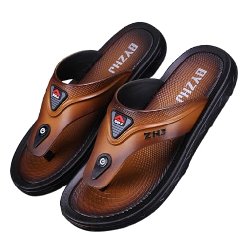 Premium Comfort Mock Leather Cool Outdoor Sandals Flip Flops For Men Sildes Summer Slippers Yoga Mat Indoor Footwear