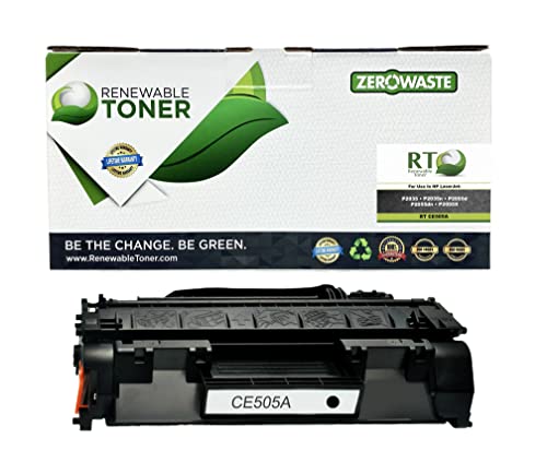 Renewable Toner Compatible Toner Cartridge Replacement for HP 05A CE505A Laserjet P2035 P2055 (Black)