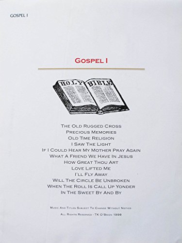 Gospel I Music Pack for TK O'Briens Lap Harp