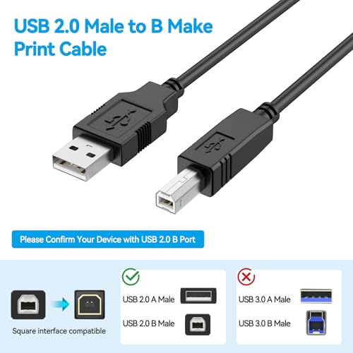 Dmoizka 6ft USB Cable PC Laptop Data Sync Cord for AKiTio Taurus Super-S LCM 2 Bay SATA Firewire 800 400 eSATA