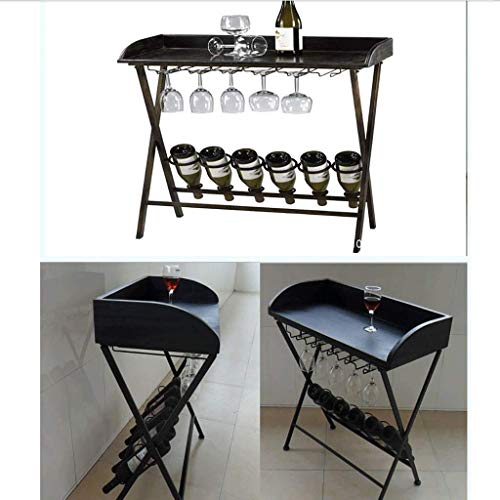Soporte para botellas de vino de hierro forjado de pie miniatura 4