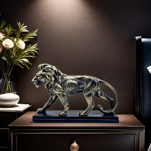 Estatua de León de Resina de 10 Pulgadas para Decoración miniatura 7