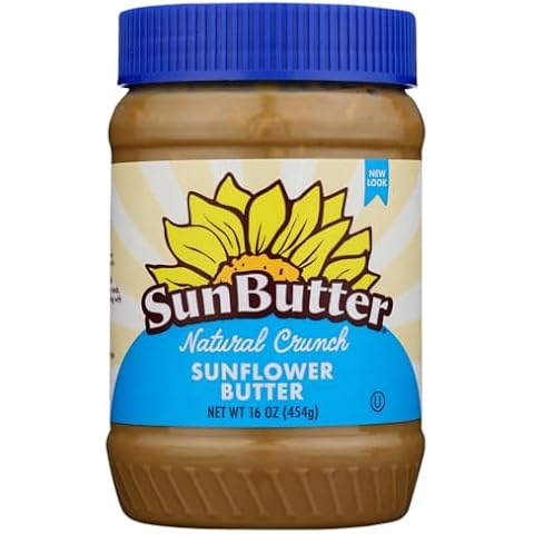 SunButter Natural Crunch Sunflower Seed Spread, 16-Ounce Plastic Jars (Pack of 6) Cover