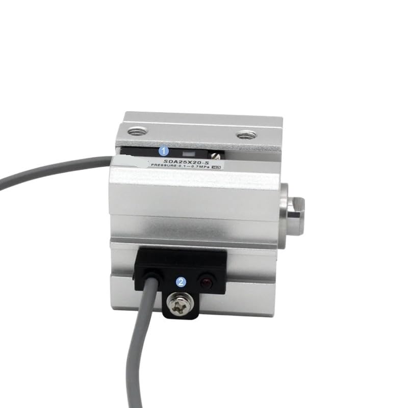 Vérin pneumatique compact SDA25X70 double effet mécanique