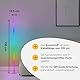 Brilliant RGB-LED Stehlampe | 150 cm Höhe | dimmbare Standleuchte mit Musiksensor & Fernbedienung & RGB-Frontlight | max. 125 lm | integiertes LED | aus Aluminium/Kunststoff in Weiß
