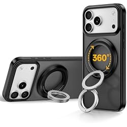 SYNCWIRE Magnetic Phone Ring Holder, for MagSafe Phone Grip Stand Kickstand | 360° Rotation, Double-Sided Magnet, Cell Phone Grip Finger Holder, for iPhone 17 16 15 14 13 12 Pro Max, MagSafe Accessories