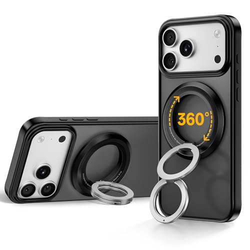 SYNCWIRE MagSafe�p�X�}�z�����O - 360°��] �}�O�Z�[�t �����O ���ʃ}�O�l�b�g �o���J�[�����O �g�у����O �����͎��C ��/�c�u�� �܂肽���� �p�x���� �ȒP���t��? 2�����^�������O�t iPhone 17 16 15 14 13 