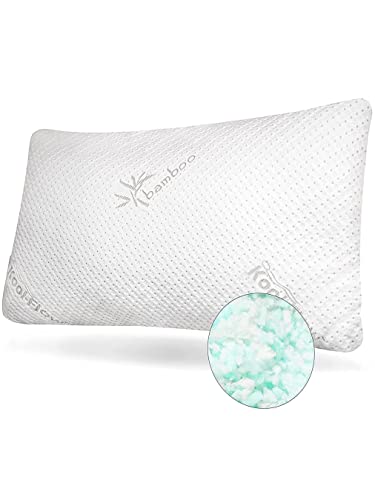 Snuggle-Pedic Shredded Memory Foam Pillow - The Original Cool Pillows For Side, Stomach & Back Sleepers - Sleep Support That Keeps Shape - College Dorm Room Essentials For Girls And Guys - King #TOP15