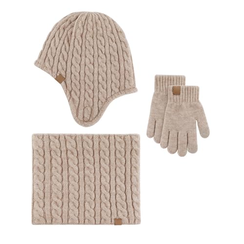 Ensemble 3pcs de bonnets d'hiver pour un cadeau de naissance utile
