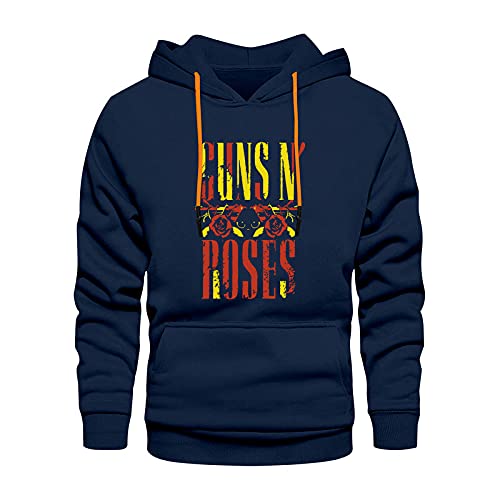 FASHION AND YOUTH Stylish Unisex Guns N Roses Design Printed Hooded Hoodies | Pullover Sweatshirts for Men & Women