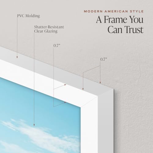 Americanflat Bilderrahmen, 43,2 x 55,9 cm, mit poliertem Plexiglas, Streamline-Kollektion, dünner Rand, Bilderrahmen für Wanddekoration… – Ansicht 4