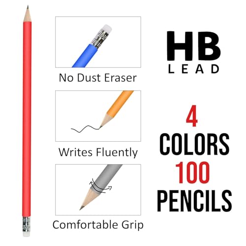 Image of Pencils | Super Fun Unicorn & Space Cartoon Theme Dark Lead Pencils for Kids | HB Writing Pencils for Girls & Boys | School & Return Gift Stationery. (Pearl Pencil (100))