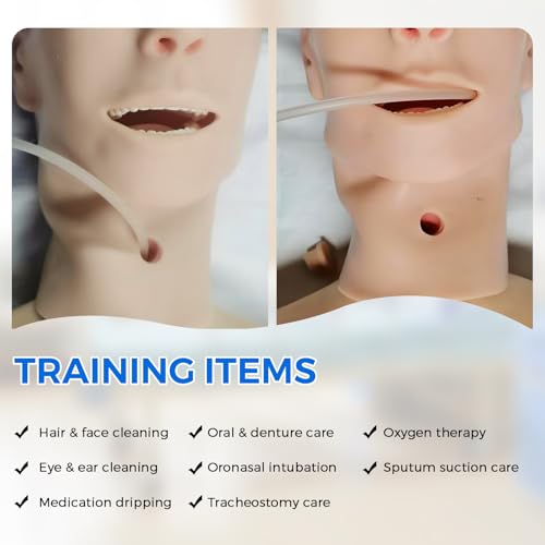 Image of Medical Mannequin for Training, Full Body Nursing Training Manikin with CPR Practice, Life Size PVC Patient Care Teaching Mannequin with Simulated Organs, Wound & Trauma Modules