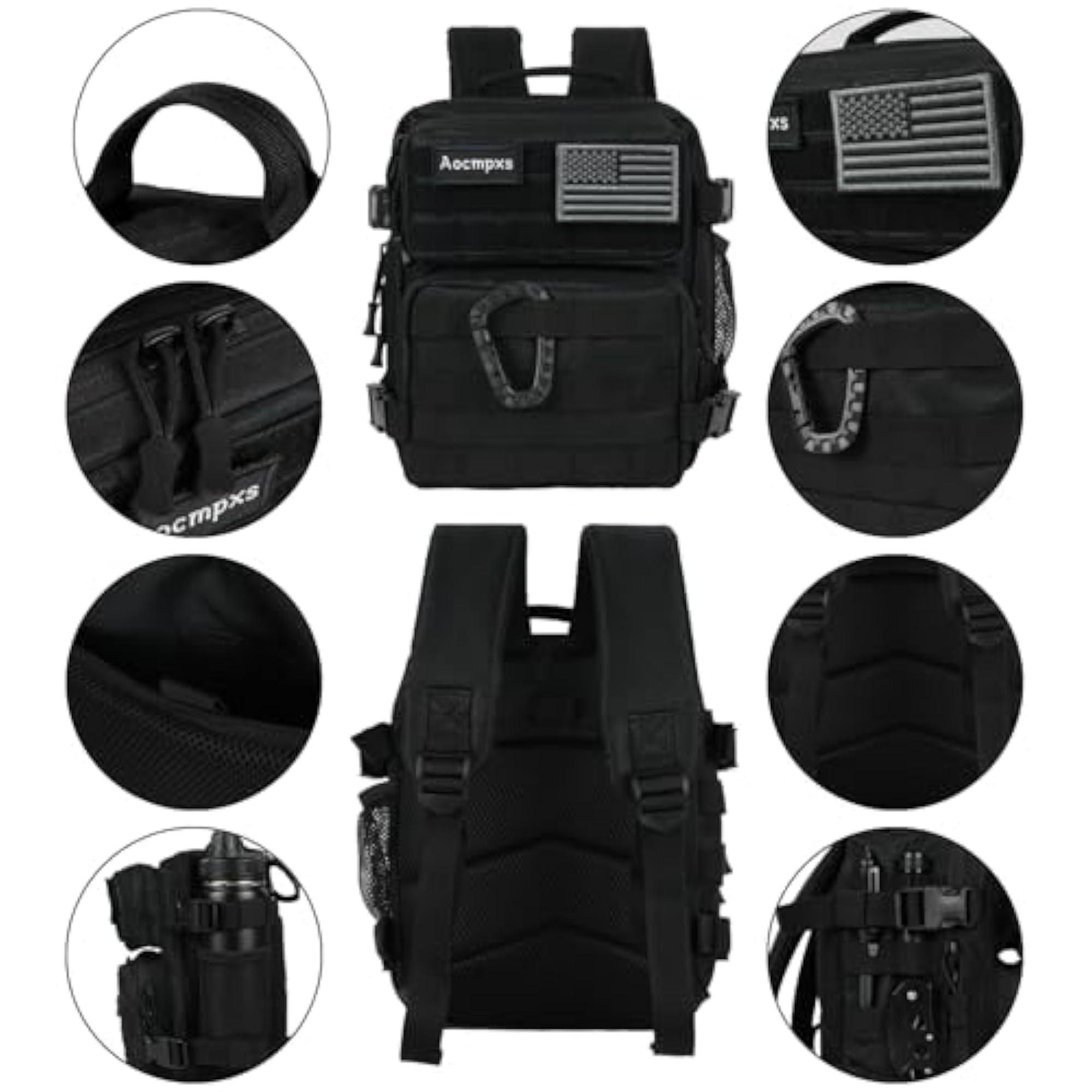 Mini Tactical Backpack, 9L Small Gym Backpack for Men and Women