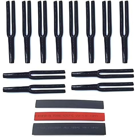 WJSTN Speaker Wire Pants(Y Boot) Cable Pants 8mm 2-Conductor, Black (Pack of 12) Insulated Heat shrinkable Tube (Shrink Ratio2:1,6ft) Cover