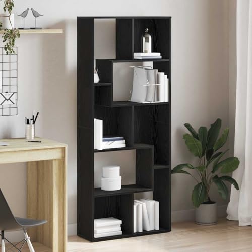 Generico Librería roble negro 67 x 24 x 161 cm de madera multicapa, librerías