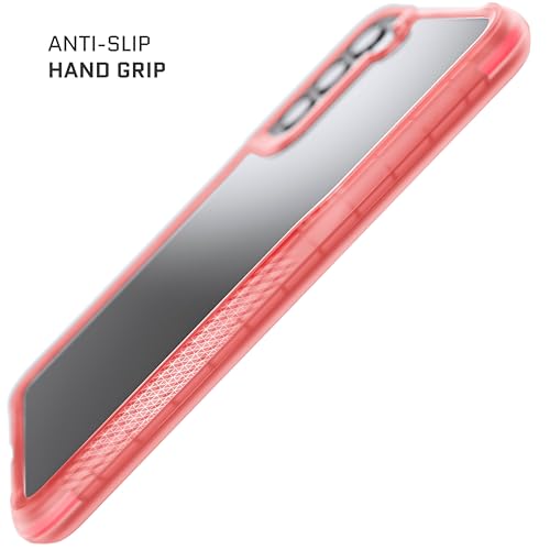 Image of Ghostek COVERT Clear S22 Plus Case for Women with Pink Protective Bumper Grip Sides Wireless Charging Compatible Premium Shockproof Phone Covers Designed for 2022 Samsung Galaxy S22+ 5G (6.6in) (Pink)